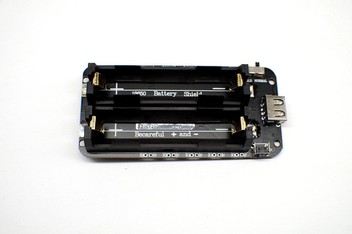 2x 18650 Battery USB Power Bank Shield Holder - zum Schließen ins Bild klicken