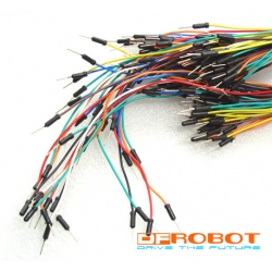 65 Stück Patchkabel Jumper Wires fürs Breadboard - zum Schließen ins Bild klicken
