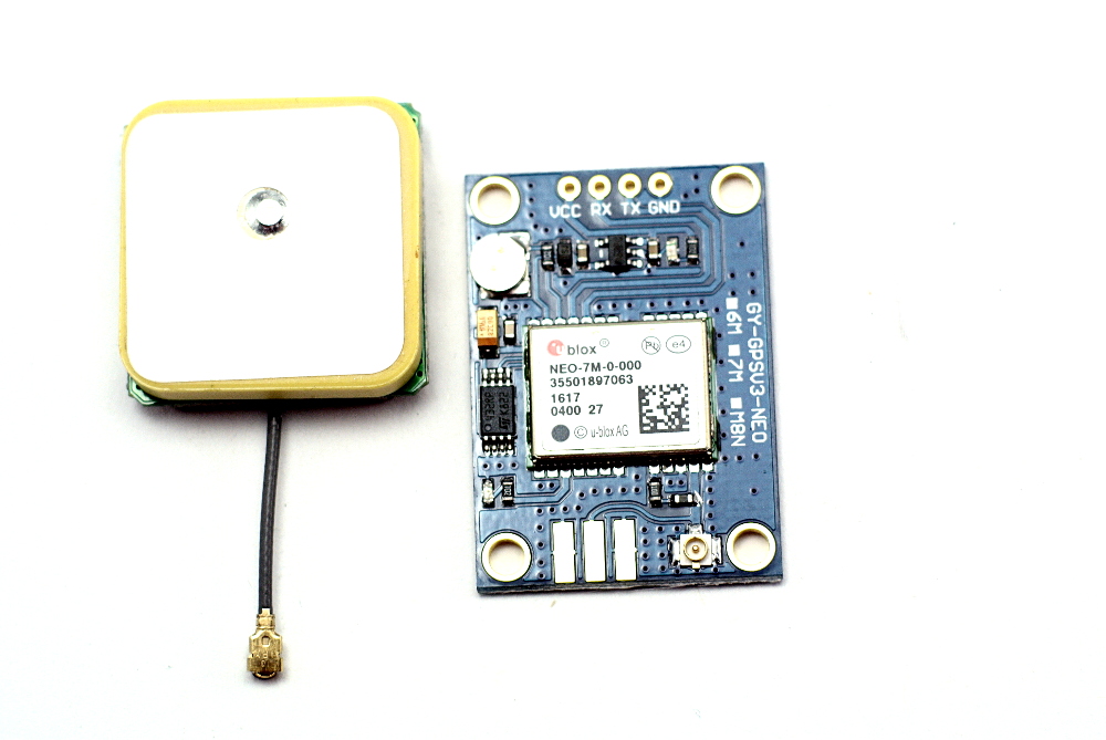 GPS Modul mit ublox NEO 7M und aktiver Antenne - zum Schließen ins Bild klicken